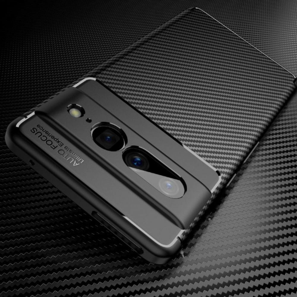 Kryty Na Mobil Na Google Pixel 7 Pro Flexibilní Textura Uhlíkových Vláken