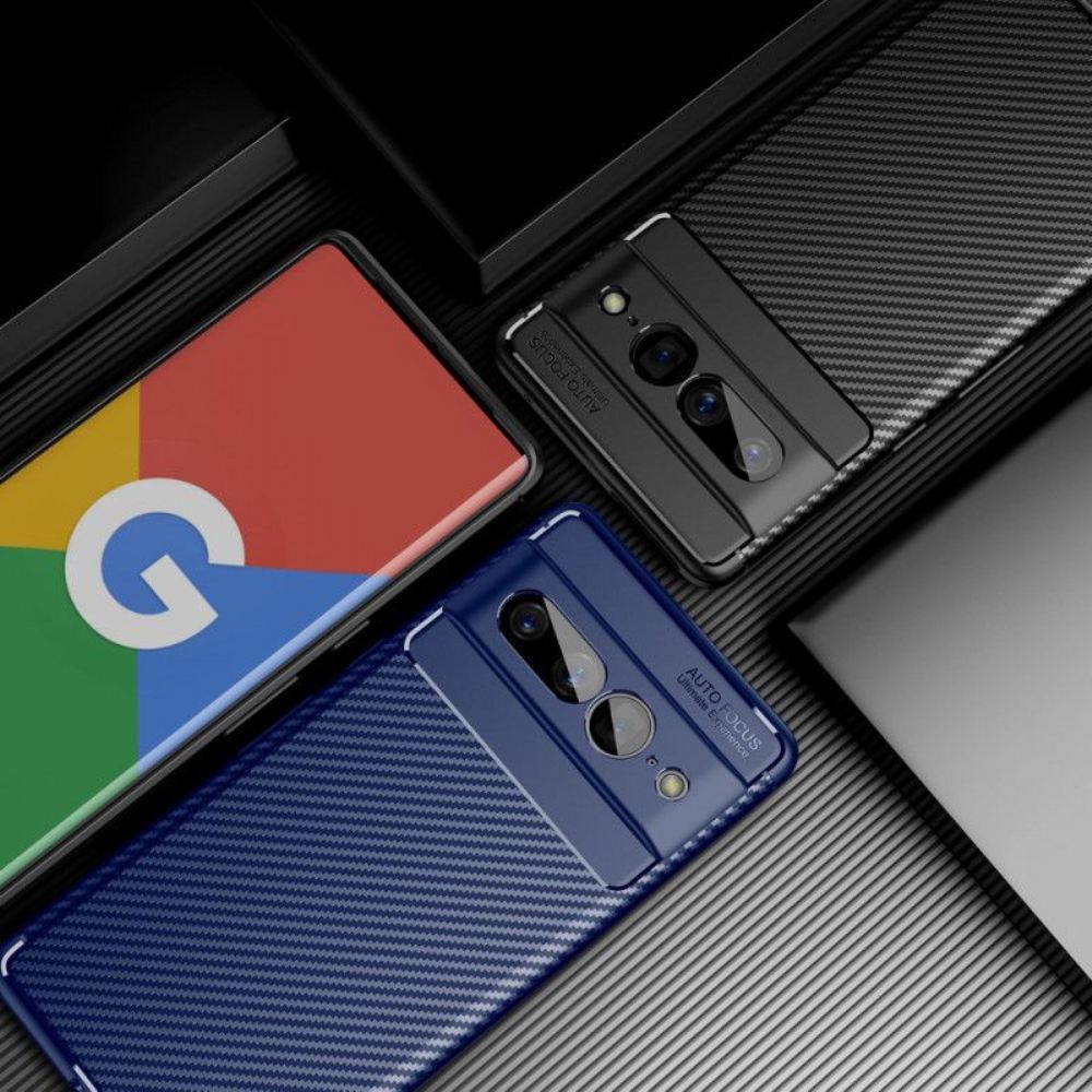 Kryty Na Mobil Na Google Pixel 7 Pro Flexibilní Textura Uhlíkových Vláken