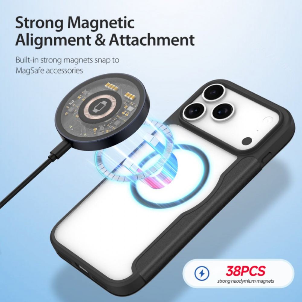 Kožené Pouzdro Folio iPhone 17 Pro Max Kompatibilní S Magsafe Skin X Pro Series Dux Ducis