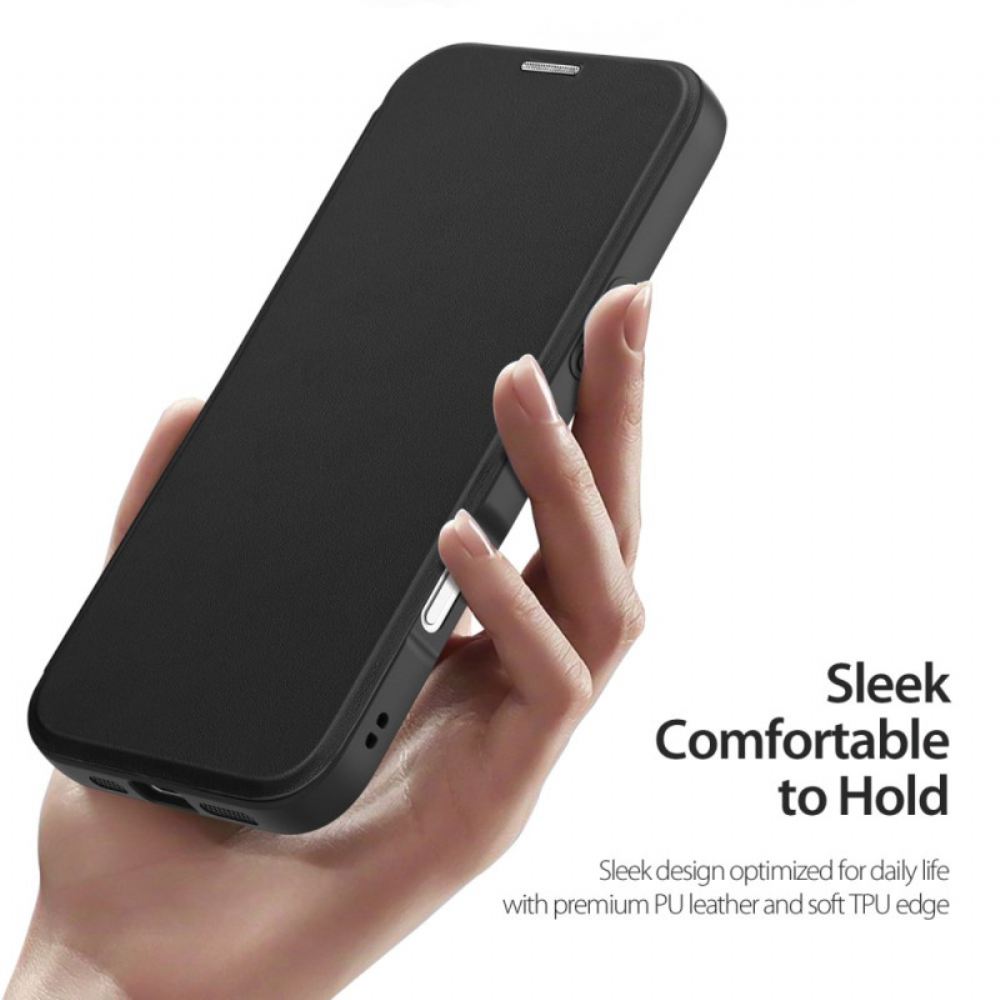 Kožené Pouzdro Folio iPhone 17 Pro Max Kompatibilní S Magsafe Skin X Pro Series Dux Ducis