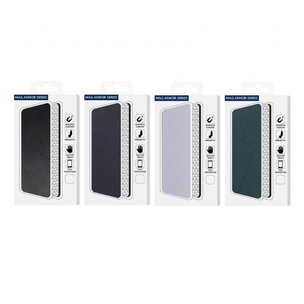 Kožené Pouzdro Folio iPhone 17 Pro Max Magnetické Zapínání A Držák Na Karty