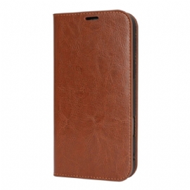 Kožené Pouzdro Folio Na iPhone 17 Pro Max Pravá Kůže