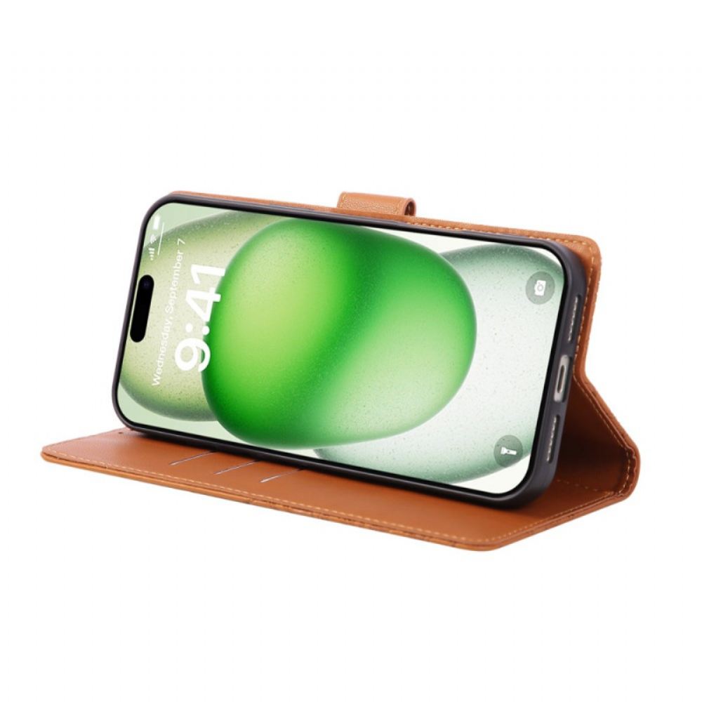 Kožený Kryt iPhone 17 Pro Max Květinový Potisk