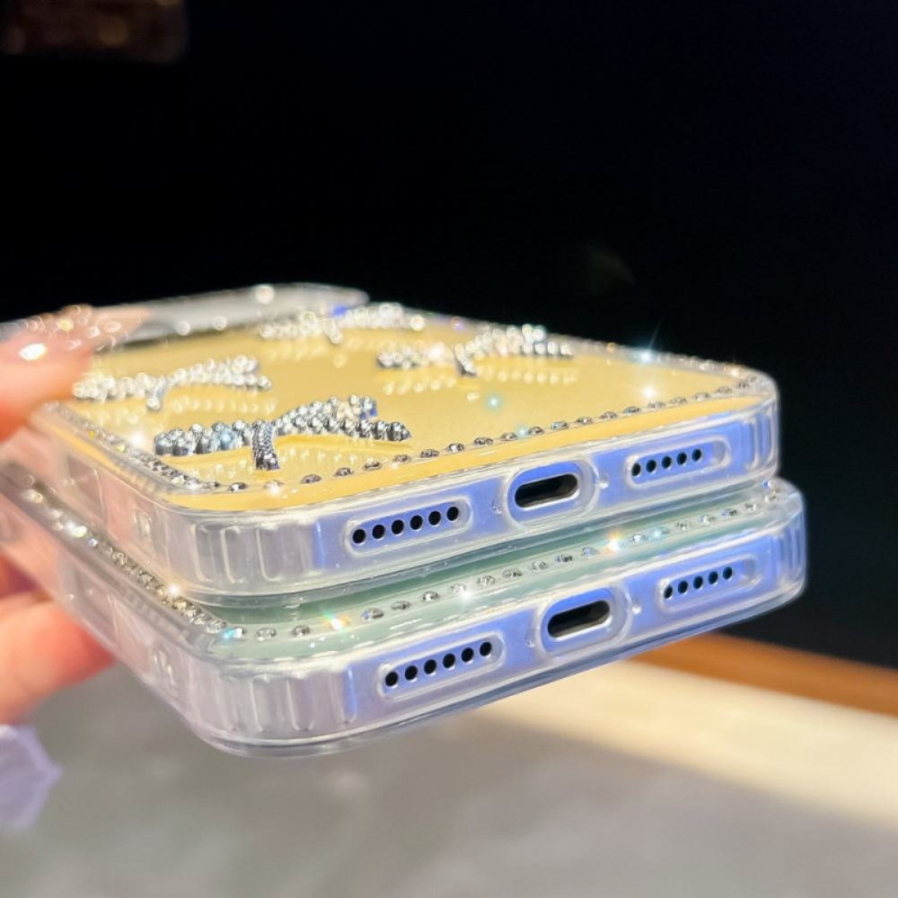 Kryt iPhone 17 Pro Max Dekorace S Motýly A Třpytkami