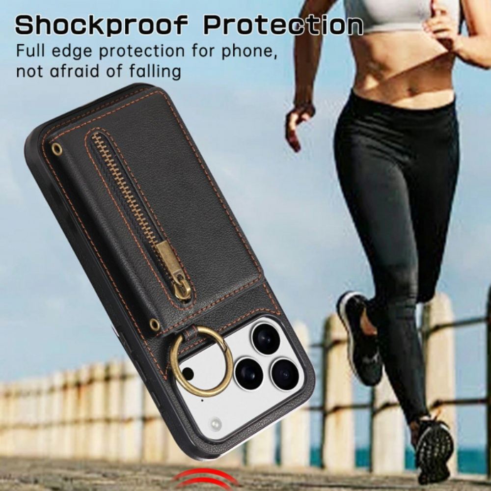 Kryt iPhone 17 Pro Max Peněženka A Ramenní Popruh