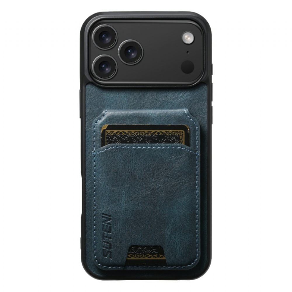 Kryt iPhone 17 Pro Max Pouzdro Na Karty S Voskovanou Texturou Suteni