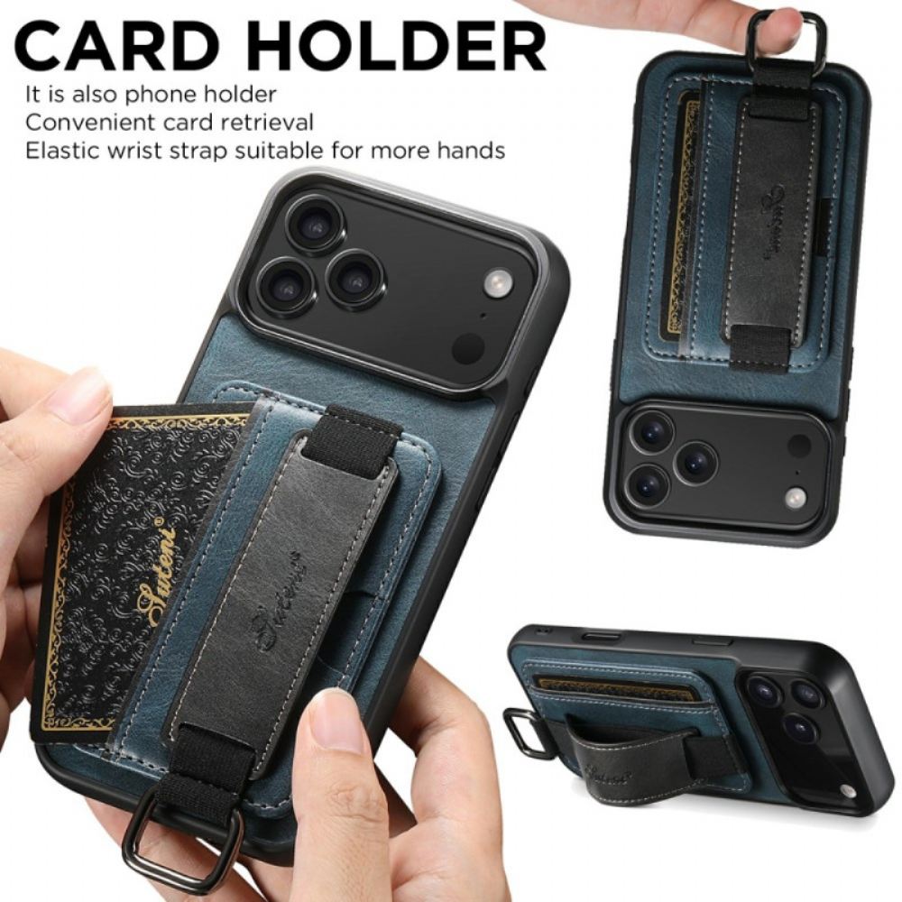 Kryt iPhone 17 Pro Max Pouzdro Na Karty Suteni Popruh