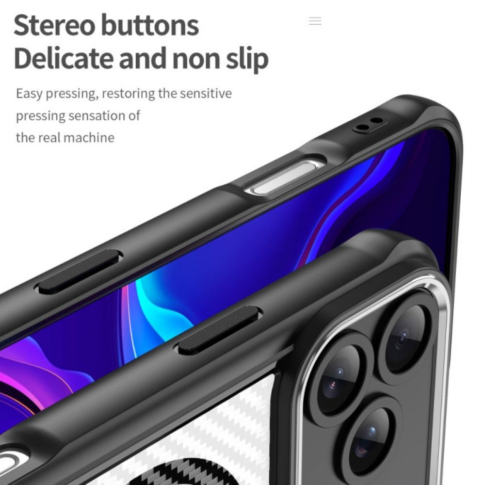 Kryt iPhone 17 Pro Max Průsvitné Karbonové Vlákno Kompatibilní S Magsafe