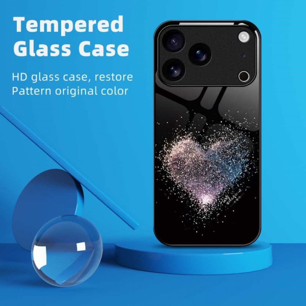 Kryt iPhone 17 Pro Max Tvrzené Sklo S Motivem Srdce