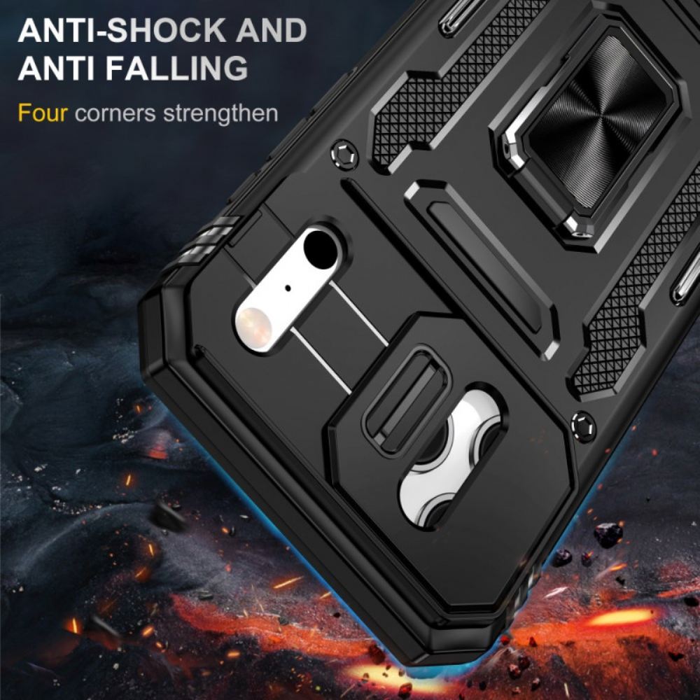 Kryt Na iPhone 17 Pro Max Držák A Chránič Čoček S Kovovým Efektem