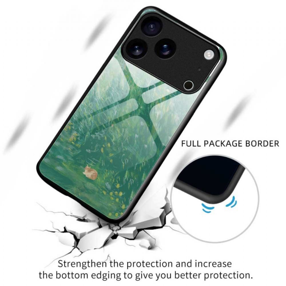 Kryt Na iPhone 17 Pro Max Tvrzené Sklo S Kočičím Vzorem