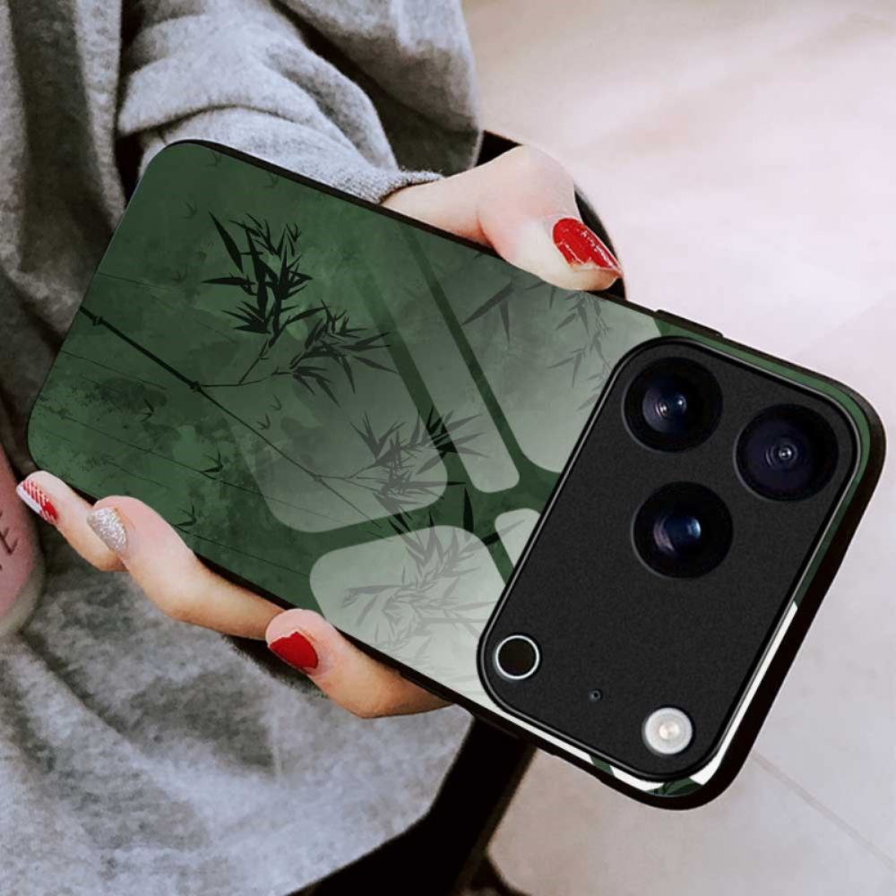 Kryt Na iPhone 17 Pro Max Tvrzené Sklo S Květinovým Vzorem