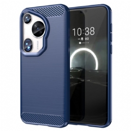 Kryt Na Huawei Pura 70 Ultra Kartáčované Uhlíkové Vlákno
