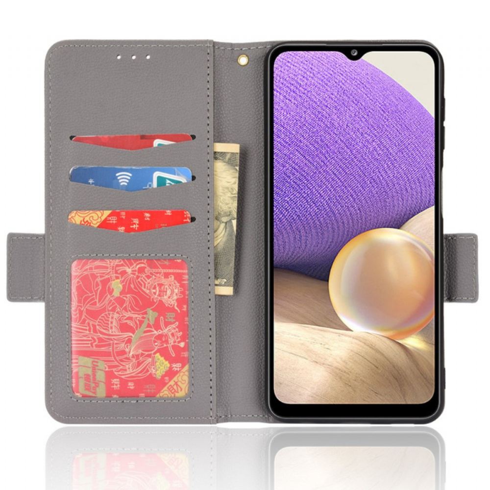 Flipové Pouzdro Na Samsung Galaxy A13 Tradiční Umělá Kůže Litchi