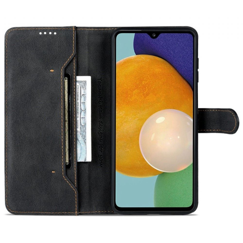 Kožené Pouzdro Na Samsung Galaxy A13 Na Lana Popruh Azns Ve Stylu Vintage