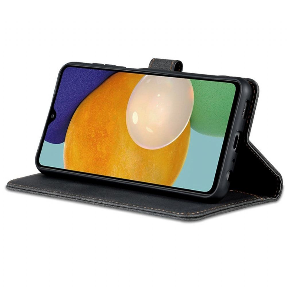 Kožené Pouzdro Na Samsung Galaxy A13 Na Lana Popruh Azns Ve Stylu Vintage