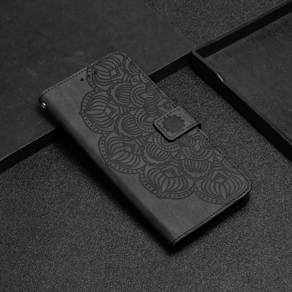 Kožené Pouzdro Na Samsung Galaxy A13 Na Lana Vintage Strappy Mandala