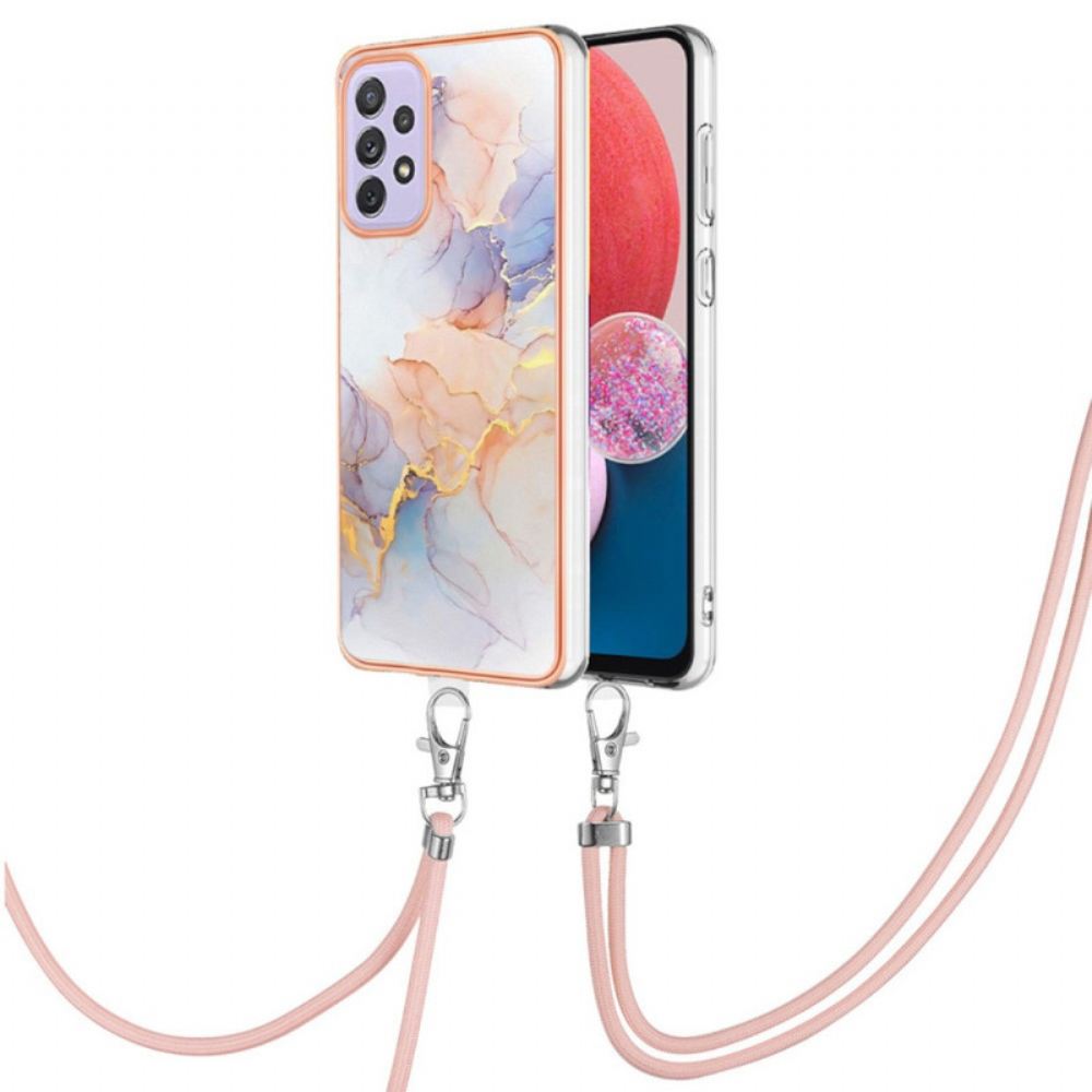 Kryt Na Samsung Galaxy A13 Na Lana Šňůra Ve Stylu Mramoru