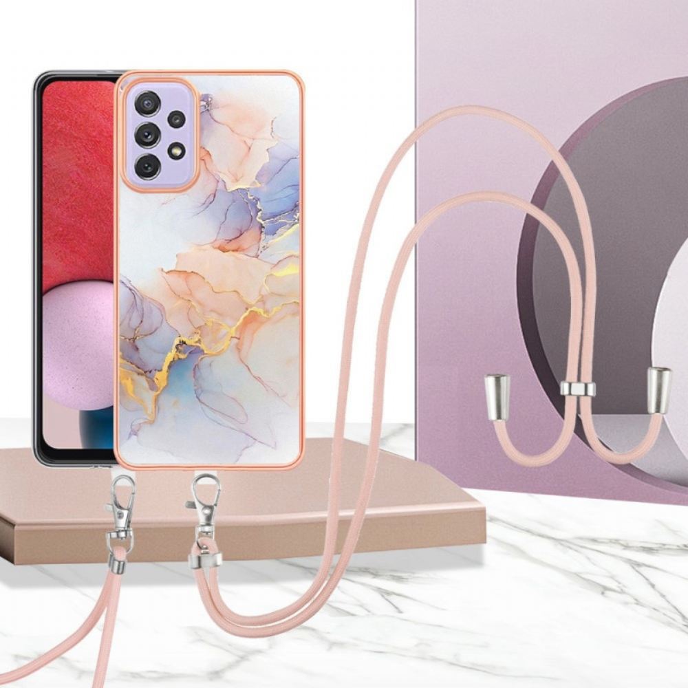 Kryt Na Samsung Galaxy A13 Na Lana Šňůra Ve Stylu Mramoru