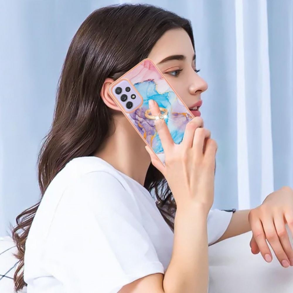 Kryt Na Samsung Galaxy A13 Mramor S Kroužkovou Podporou