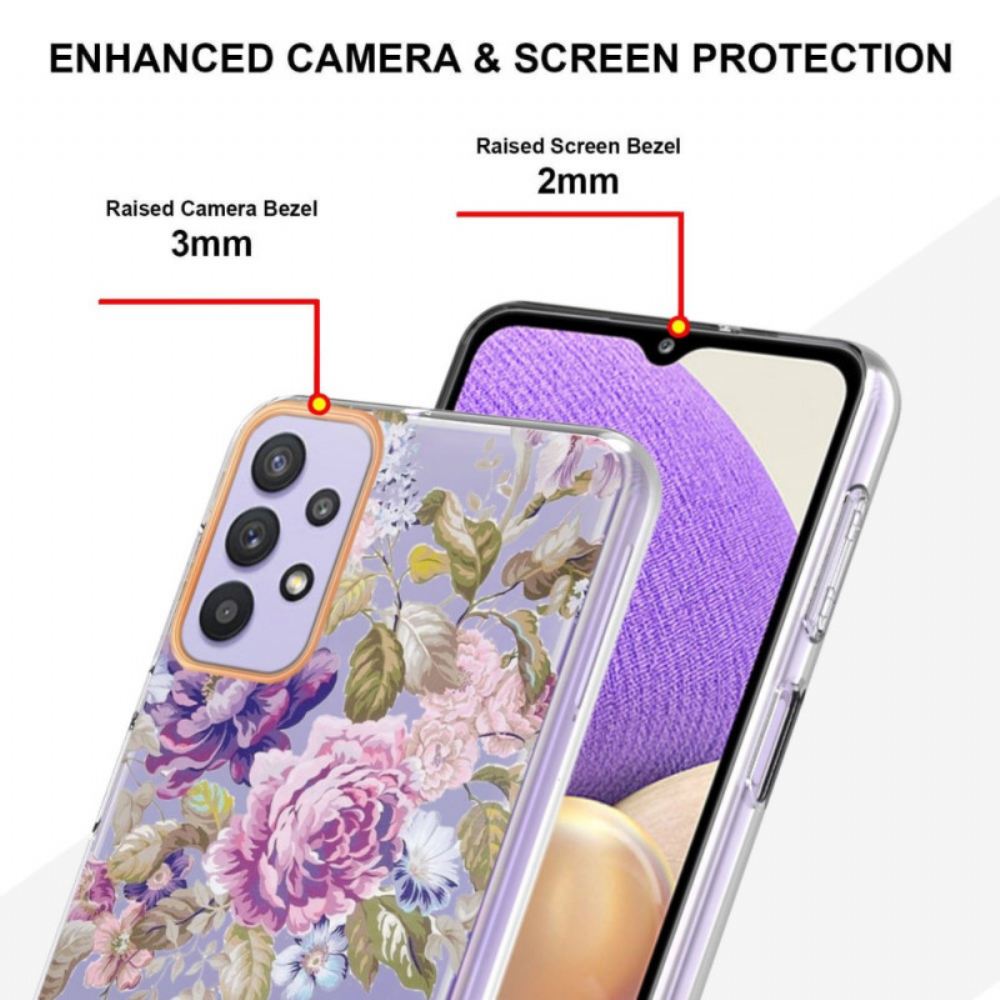 Kryty Na Mobil Na Samsung Galaxy A13 Transparentní Květinová