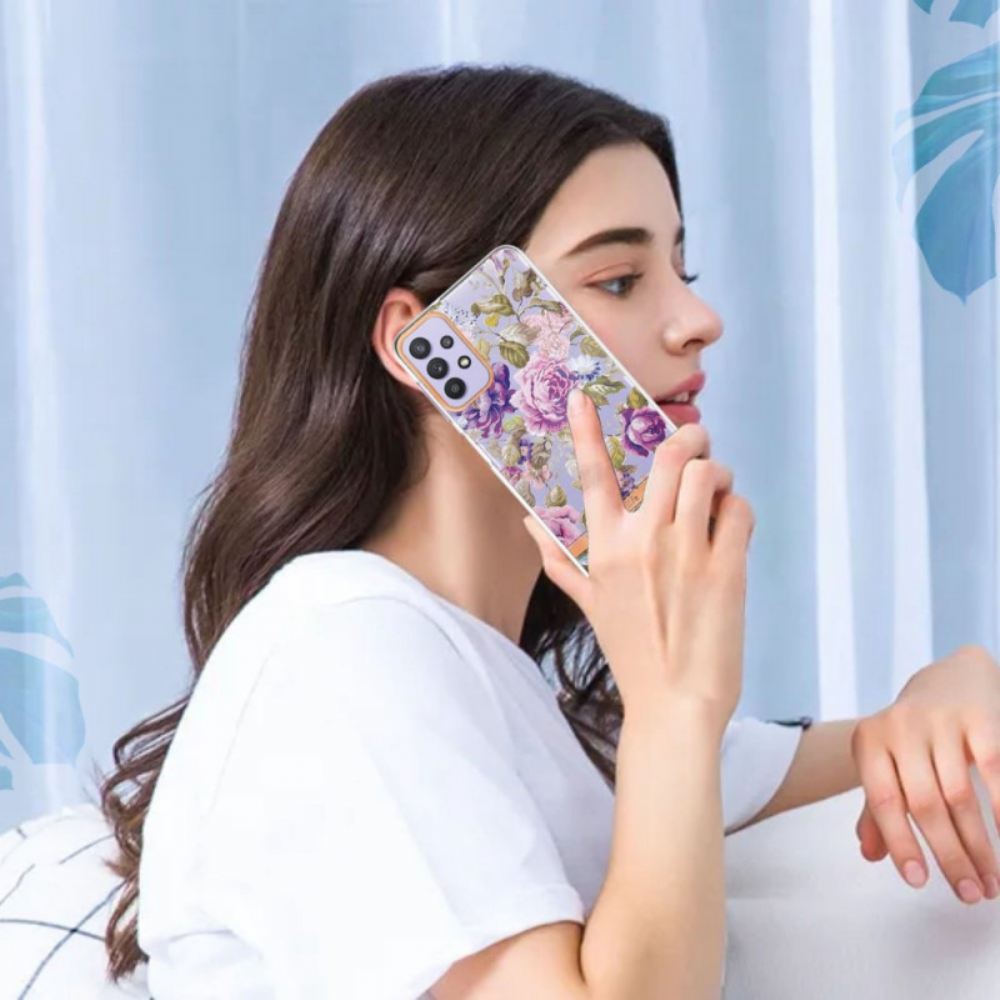 Kryty Na Mobil Na Samsung Galaxy A13 Transparentní Květinová