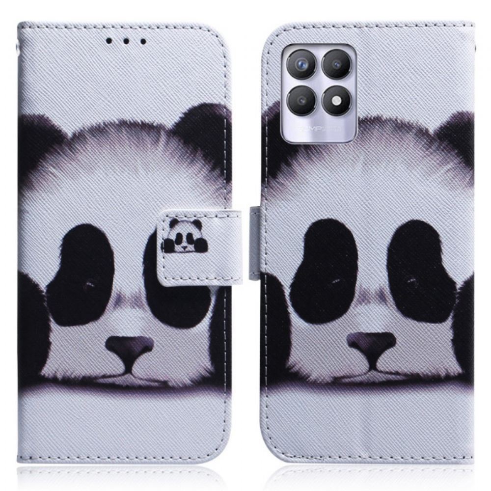 Kožené Pouzdro Na Realme 8i Panda Tvář