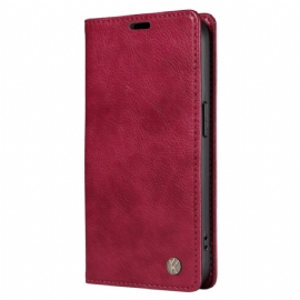 Kožené Pouzdro Folio Xiaomi 15 Pro Yikatu Kožený Efekt