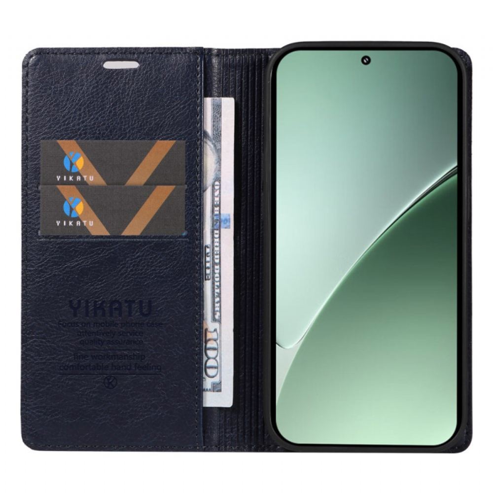 Kožené Pouzdro Folio Xiaomi 15 Pro Yikatu Kožený Efekt