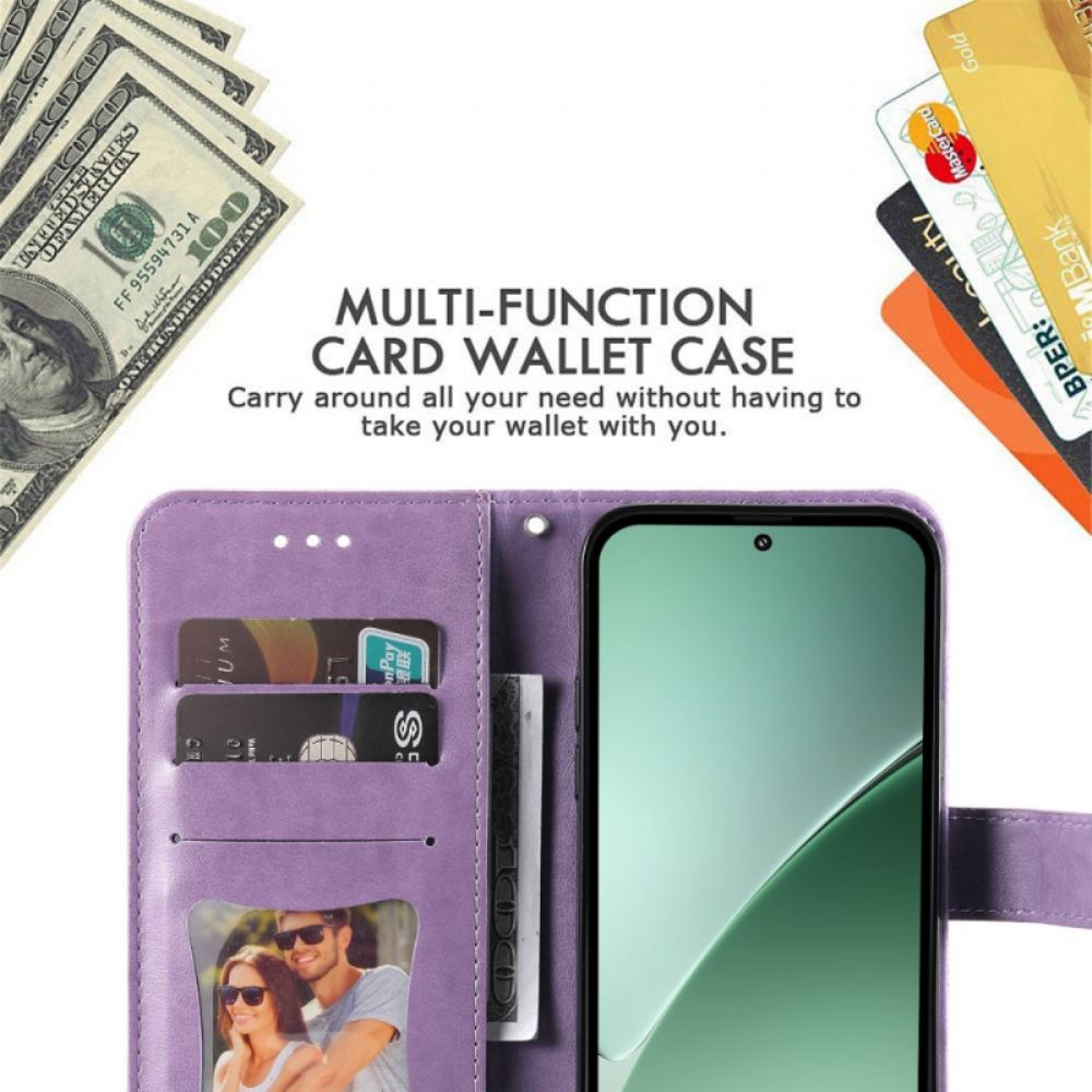 Kožený Kryt Na Xiaomi 15 Pro Mandalový Potisk