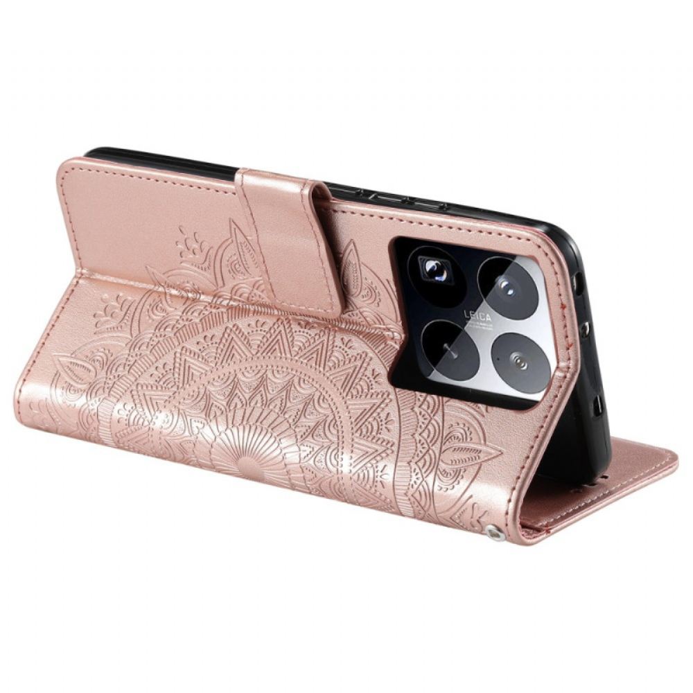 Kožený Kryt Na Xiaomi 15 Pro Sluneční Mandala