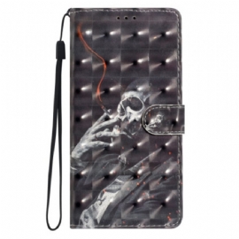 Kožený Kryt Xiaomi 15 Pro 3d Kouřící Kostra