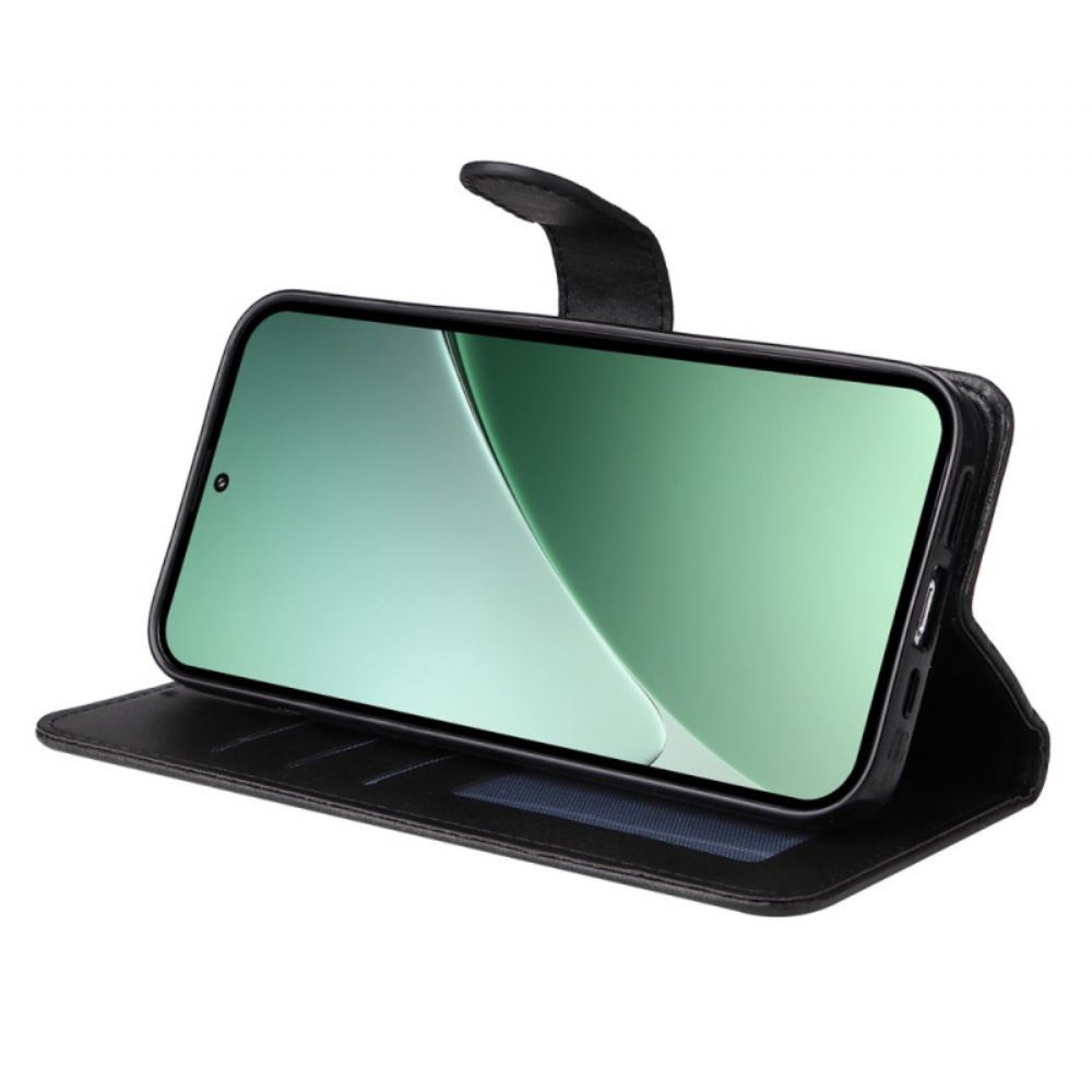 Kožený Kryt Xiaomi 15 Pro Efekt Obyčejné Kůže S Páskem