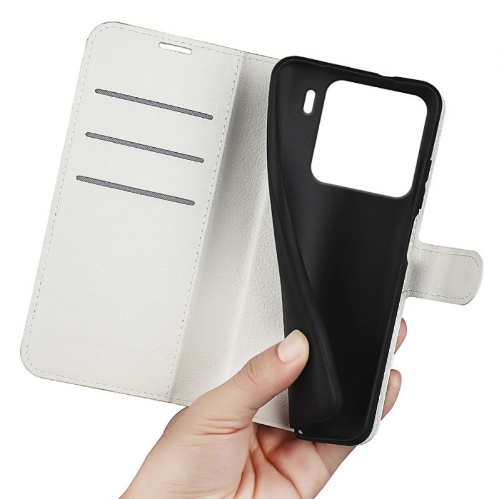 Kožený Kryt Xiaomi 15 Pro Klasická Umělá Kůže Z Liči