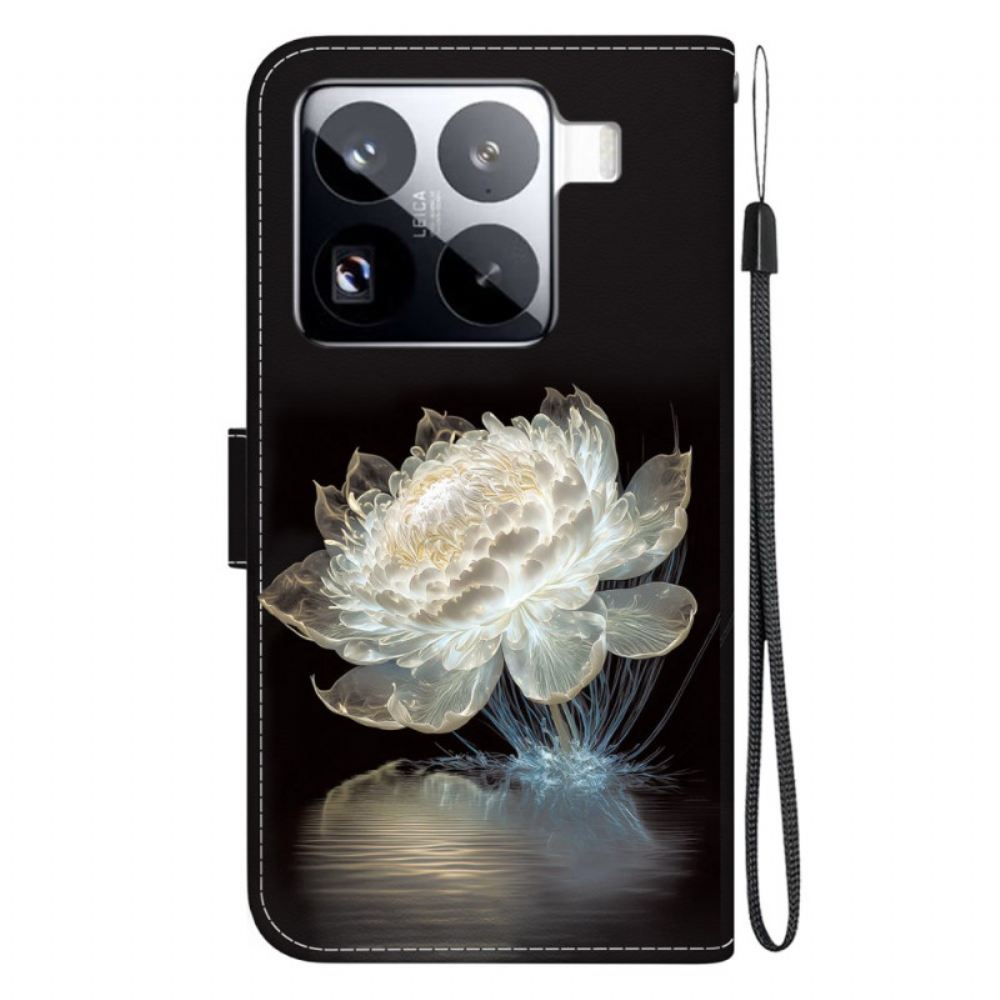 Kožený Kryt Xiaomi 15 Pro Křišťálová Pivoňka