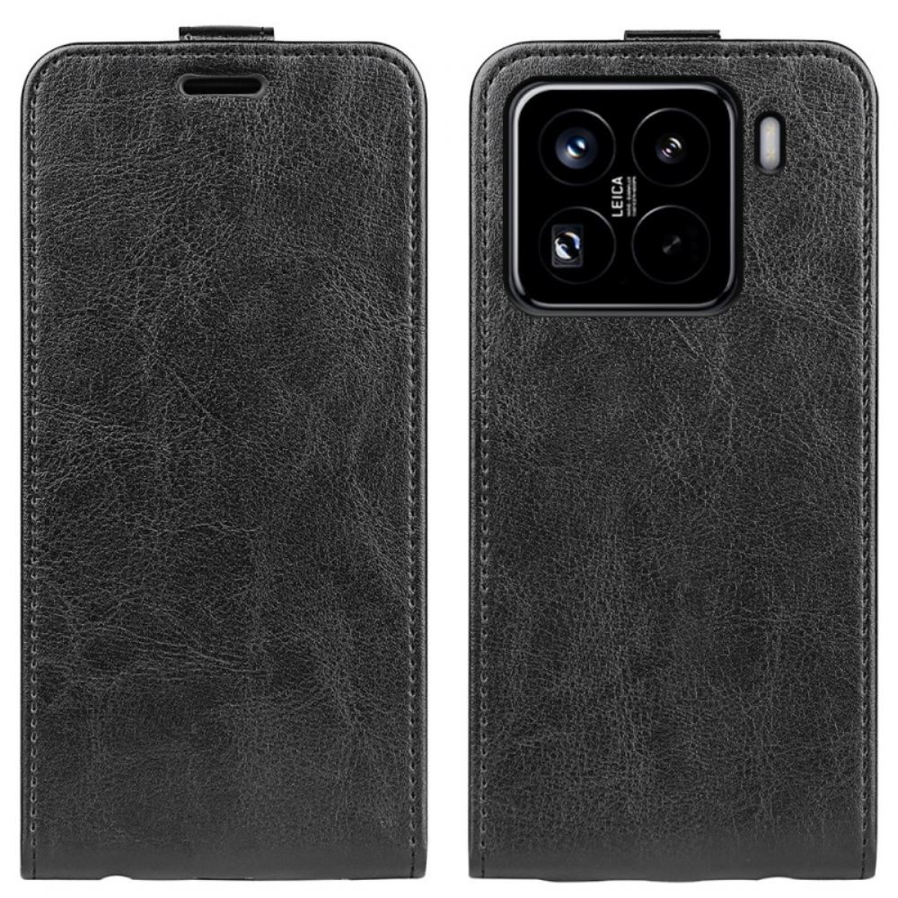 Kožený Kryt Xiaomi 15 Pro Vertikální Klopa