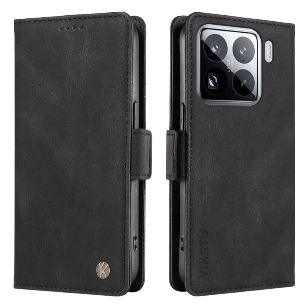 Kožený Kryt Xiaomi 15 Pro Yikatu Semišový Efekt