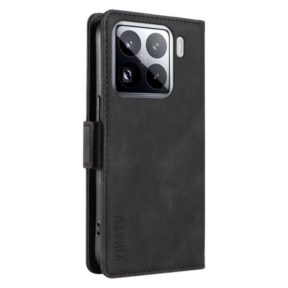 Kožený Kryt Xiaomi 15 Pro Yikatu Semišový Efekt