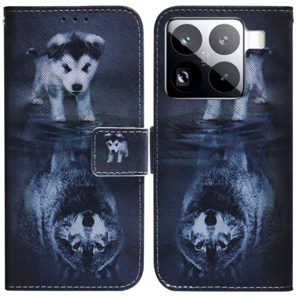 Kožený Kryt Xiaomi 15 Pro Štěněcí Sen