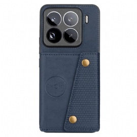 Kryt Na Xiaomi 15 Pro Pouzdro Na Karty S Koženým Efektem