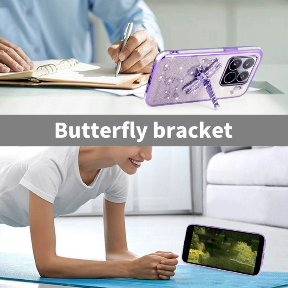 Kryt Xiaomi 15 Pro Stojan Kadem S Motivem Vážky