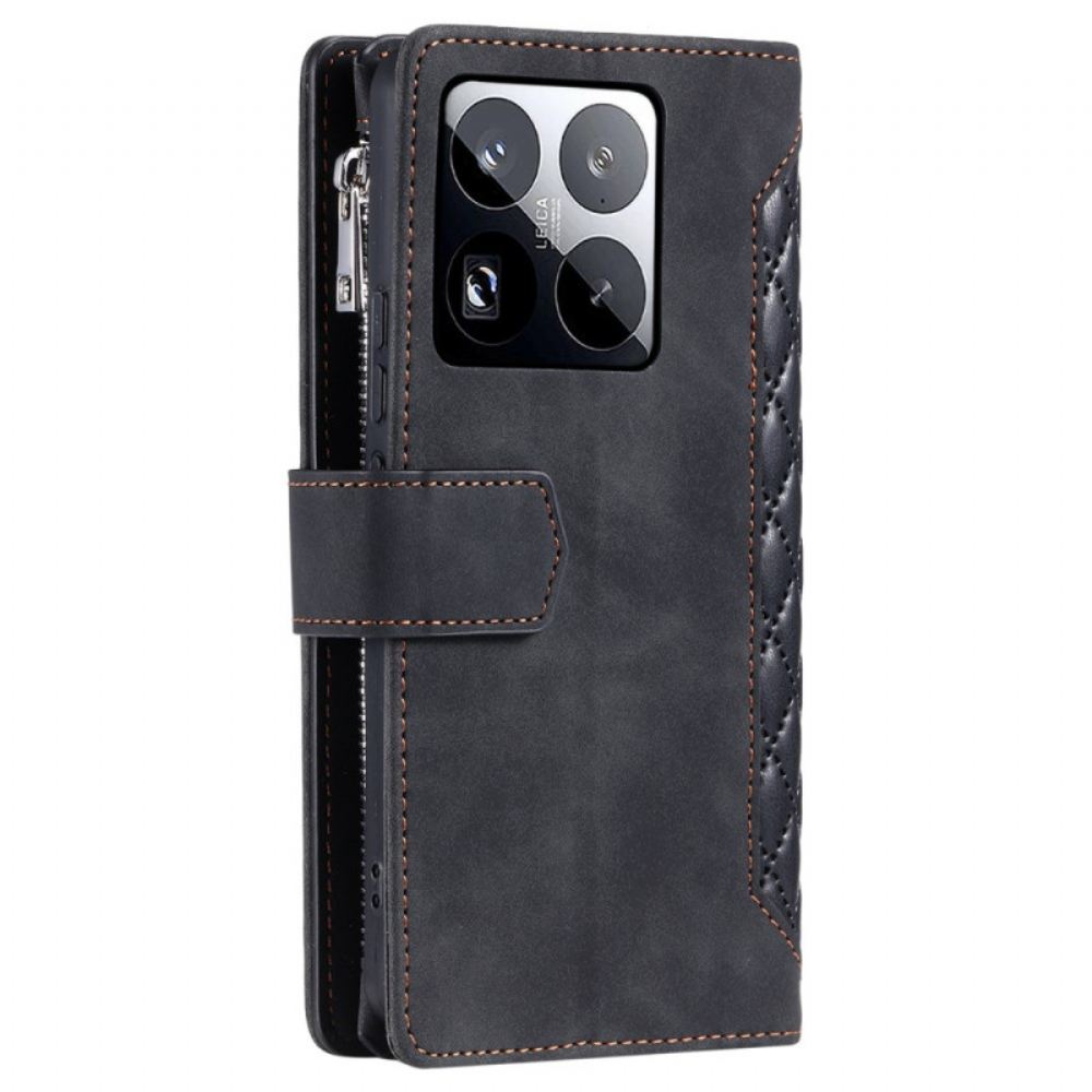 Peněženková Pouzdra Xiaomi 15 Pro Kryty Na Mobil Multifunkční Prošívaná Peněženka