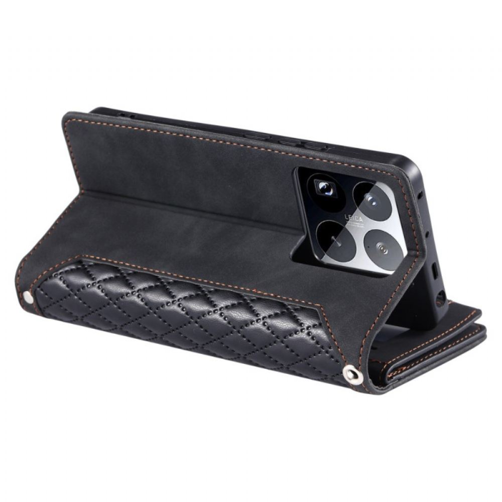 Peněženková Pouzdra Xiaomi 15 Pro Kryty Na Mobil Multifunkční Prošívaná Peněženka