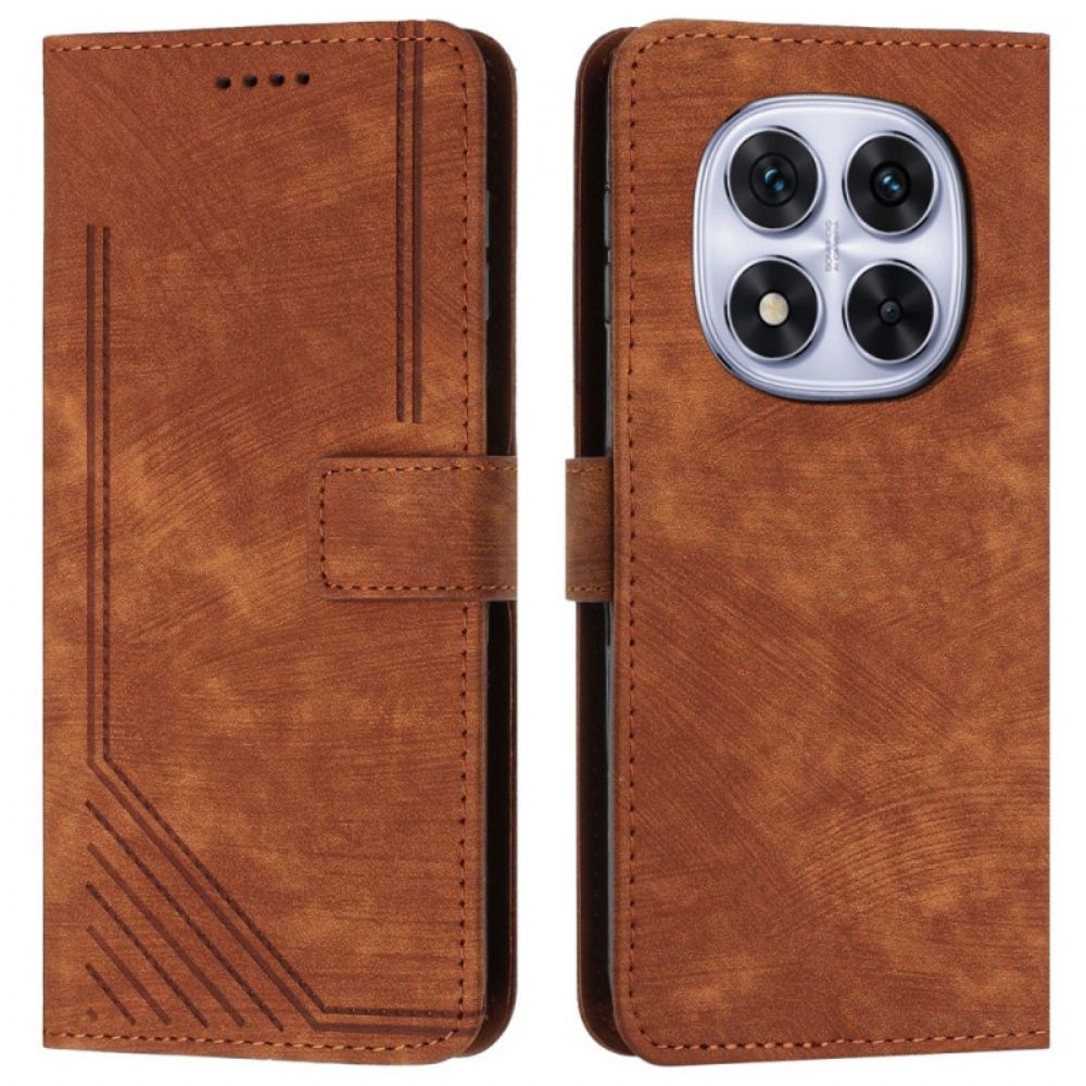 Kožený Kryt Na Poco X7 5g Designové Linie