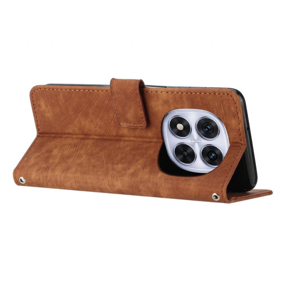 Kožený Kryt Na Poco X7 5g Designové Linie