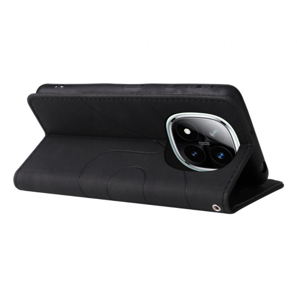 Kožený Kryt Na Poco X7 5g Dvoubarevné Vlnovky