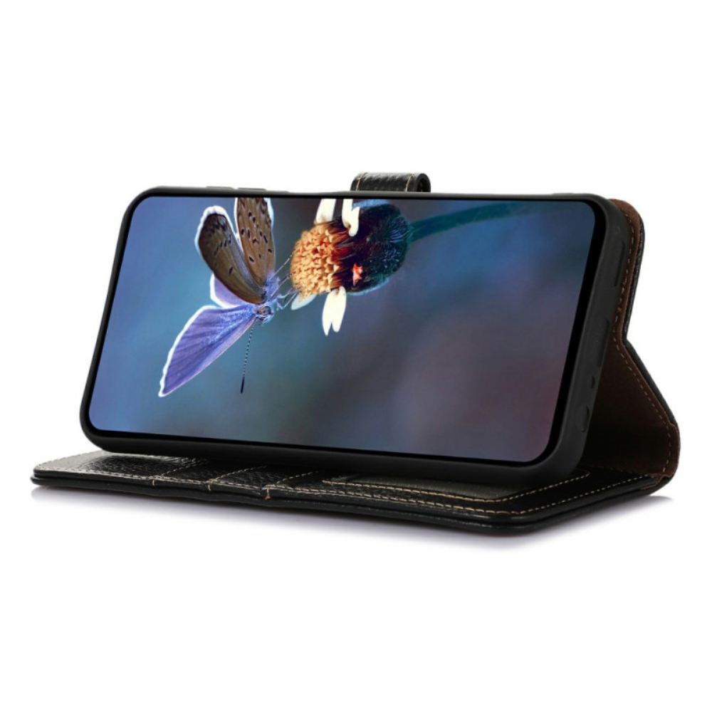 Kožený Kryt Na Poco X7 5g Pravá Kůže Rfid Blokování