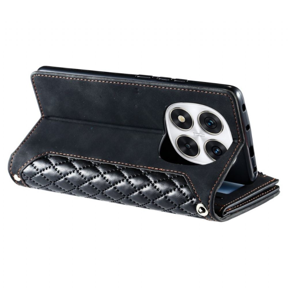 Kožený Kryt Na Poco X7 5g Prošívaná Peněženka