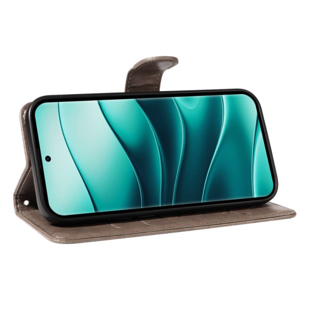 Kožený Kryt Poco X7 5g Botanický Vzor