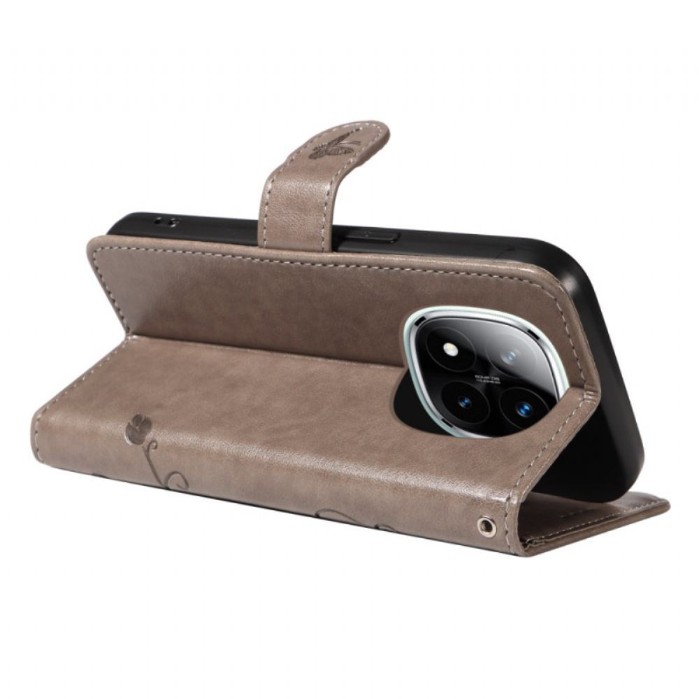 Kožený Kryt Poco X7 5g Botanický Vzor